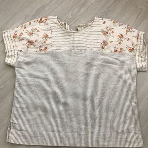 Madewell x the denim project patchwork top
